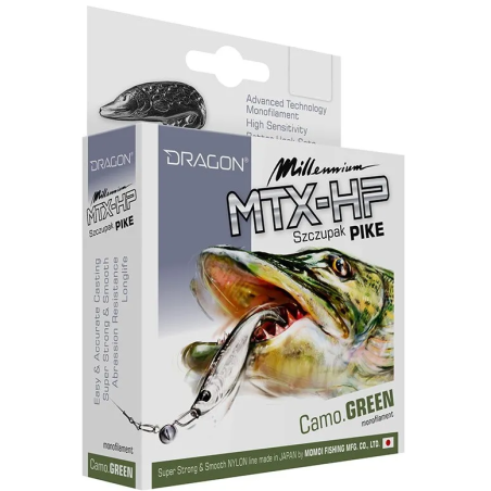 Żyłka Dragon Millenium MTX - HP SZCZUPAK 0,25mm Oliwkowozielona