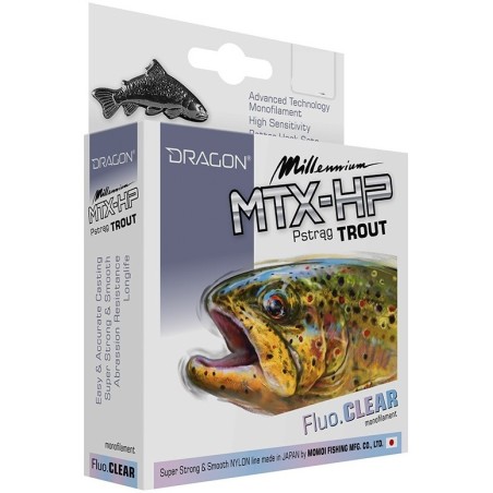 Żyłka Dragon Millenium MTX - HP PSTRĄG 0,20mm Fluo Clear