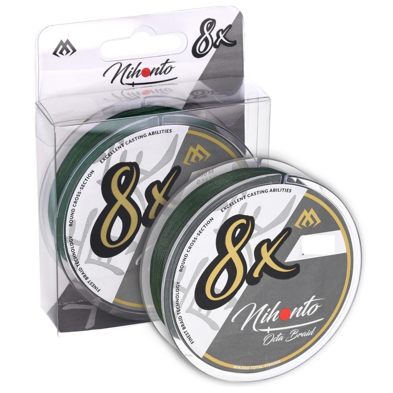 Plecionka Mikado - NIHONTO OCTA BRAID 8x- 0.16mm / 12.9kg / 150m - ZIELONA