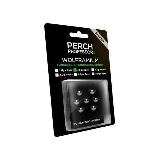 Perch Professor czeburaszka wolframowa srebrna 1,5g - 7szt