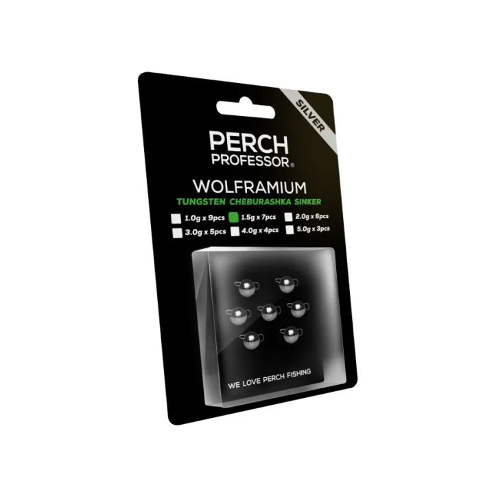 Perch Professor czeburaszka wolframowa srebrna 1,5g - 7szt