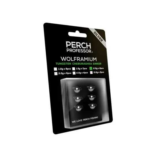 Perch Professor czeburaszka wolframowa srebrna 2g - 6szt