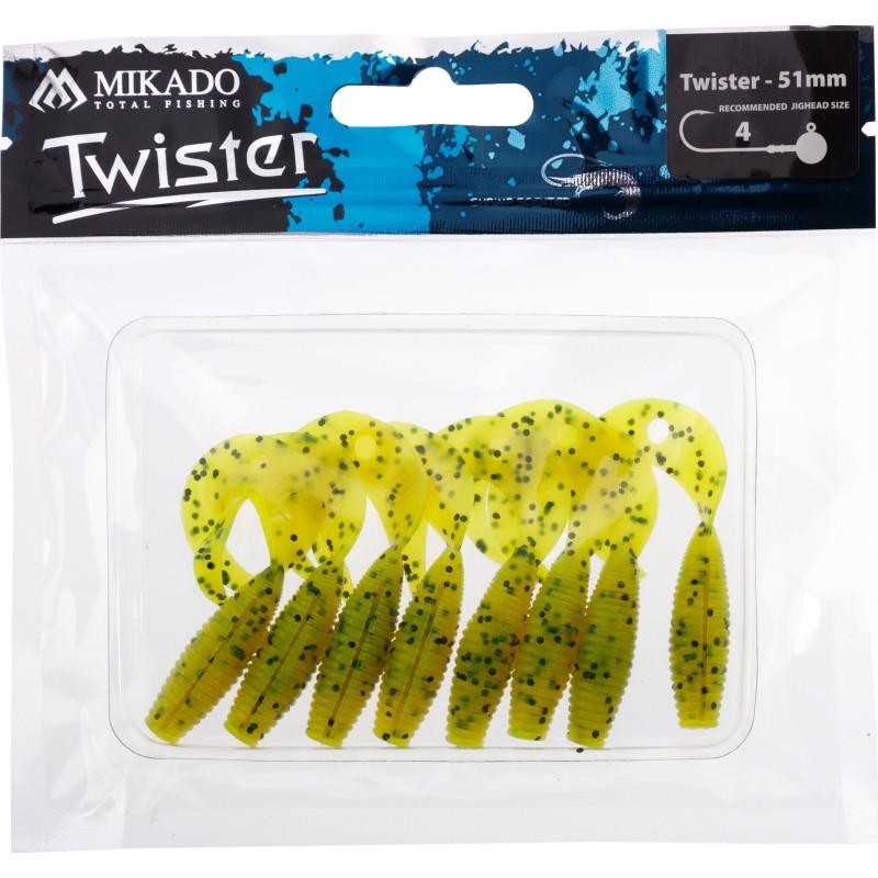Mikado TWISTER 51 mm / CHARTREUSE PEPPER - op 8 szt.