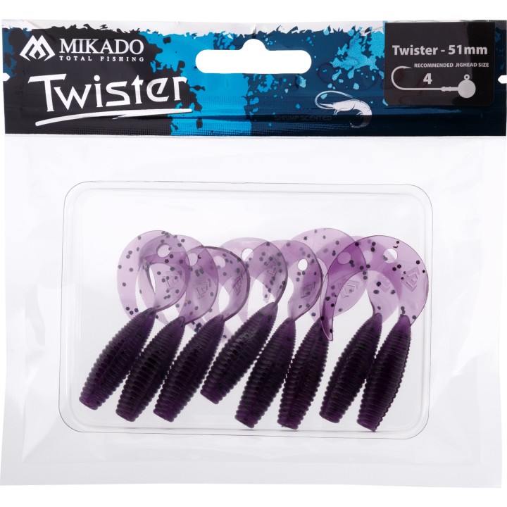 Mikado TWISTER 51 mm / GRAPE - op 8 szt.