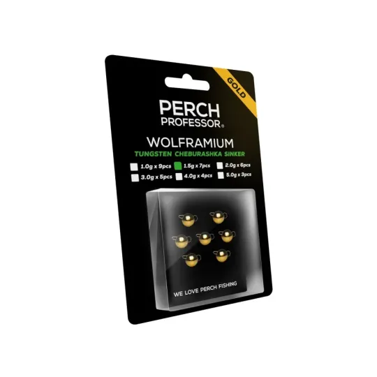 Perch Professor czeburaszka wolframowa złota 1,5g - 7szt