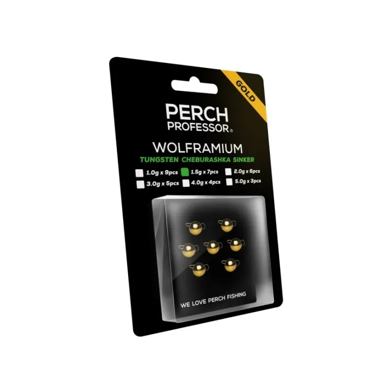 Perch Professor czeburaszka wolframowa złota 1,5g - 7szt
