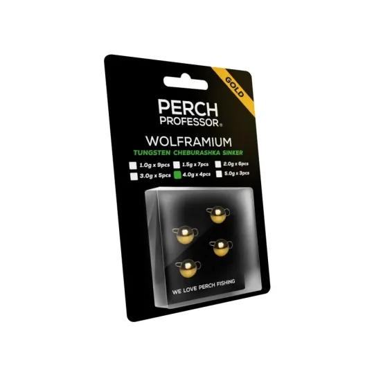 Perch Professor czeburaszka wolframowa złota 4g - 4szt