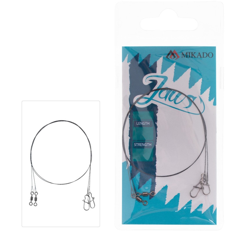 Przypony Wolframowe - Mikado JAWS-LIGHT - 15cm/10kg - op.2szt