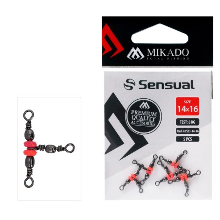 Krętliki Baryłkowye Mikado - Potrójne z koralikami - rozm. 10/12 BN - op.5szt.