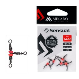 Krętliki Baryłkowye Mikado - Potrójne z koralikami - rozm. 12/14 BN - op.5szt.