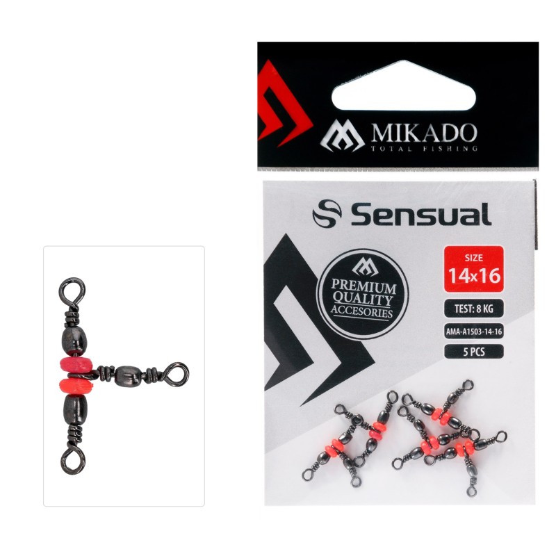 Krętliki Baryłkowye Mikado - Potrójne z koralikami - rozm. 12/14 BN - op.5szt.