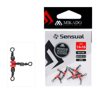 Krętliki Baryłkowye Mikado - Potrójne z koralikami - rozm. 14/16 BN - op.5szt.