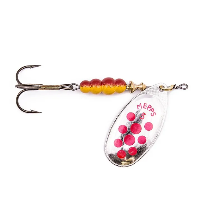 Błystka obrotowa Mepps AGLIA DECOREES srebrna / czerwone kropki 4 / 9g