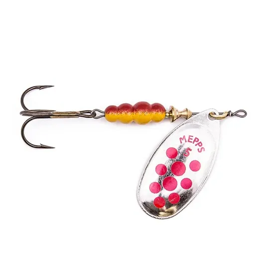 Błystka obrotowa Mepps AGLIA DECOREES srebrna / czerwone kropki 5 / 13g