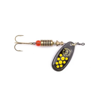 Błystka obrotowa Mepps BLACK FURY czarny / żółte kropki 4 / 8g