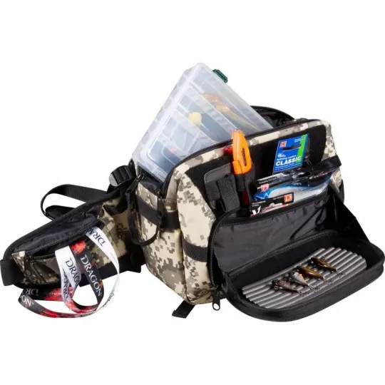 Chlebak wędkarski Dragon STREET FISHING z mocowaniem biodrowym