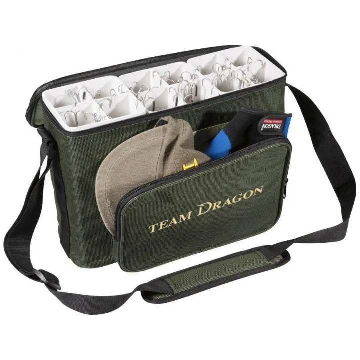 Torba wędkarska na duże przynęty - 12 przegródek. TEAM DRAGON